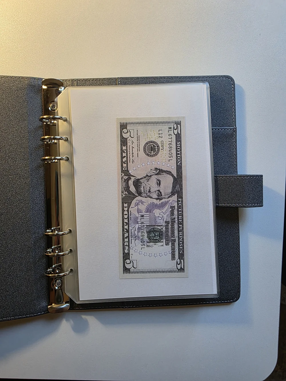 A5 Glitter Black Budget Planner Binder With 11 Sleeves